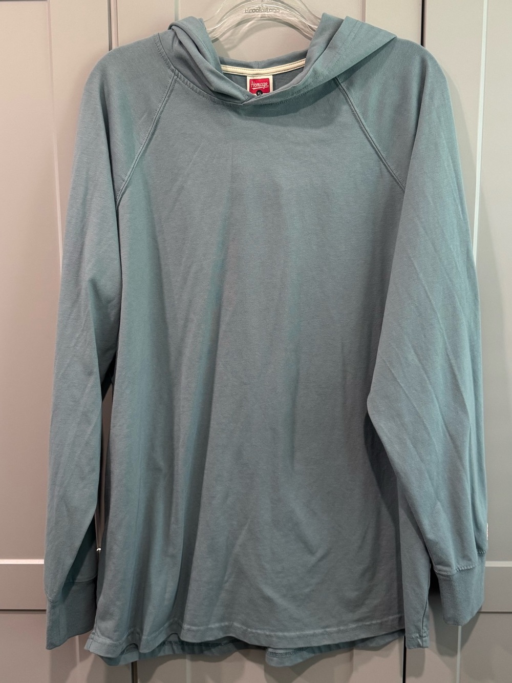 HOMAGE Men's Dusty Light Blue Hoodie Tee